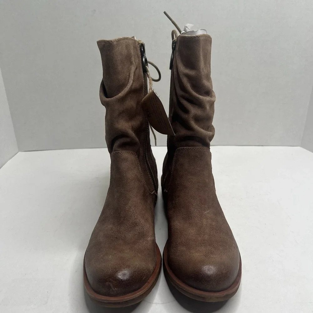 Sofft Sharnell Low Brown Waterproof Leather Boots Women’s 7.5 M Slouch Mid Calf